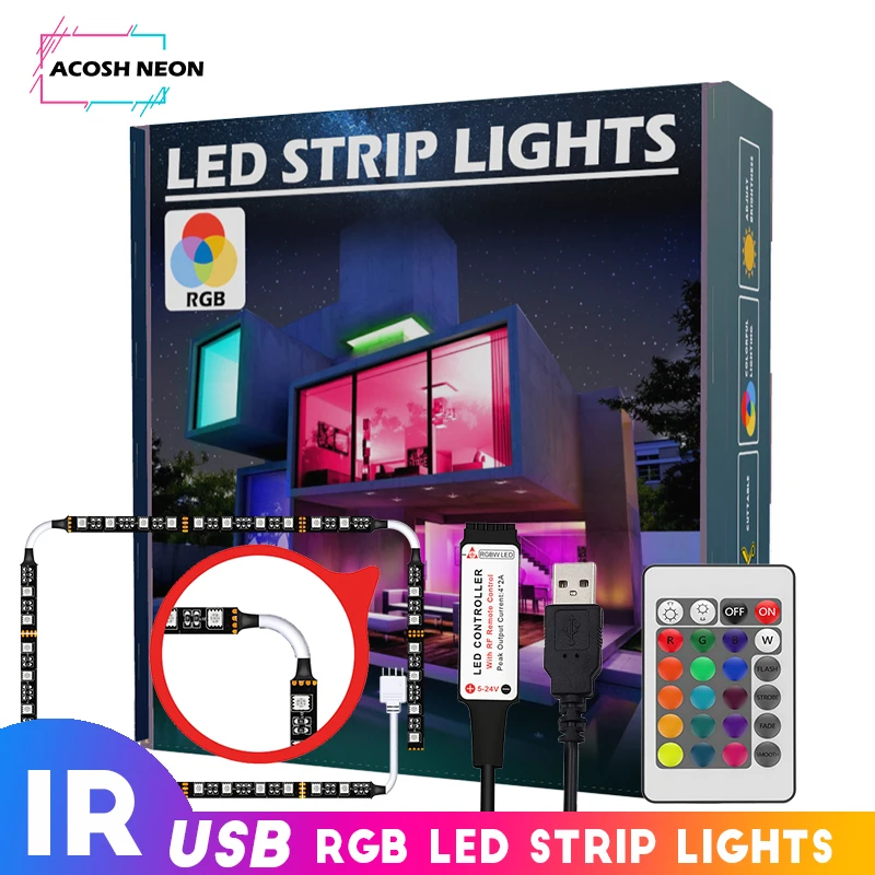 

Tv Led Backlight Waterproof Led Strip 5V 30Leds/M Rgb Led Lighting Diy Colors Led Lightings For 49/49/55/58 Inch Tv