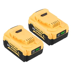 DCB200 20V 3.0/6.0Ah Lithium Replacement Battery ,charger For Dewalt 18V DCB184 DCB182 DCB180 DCB181 DCB182 DCB201 Battery