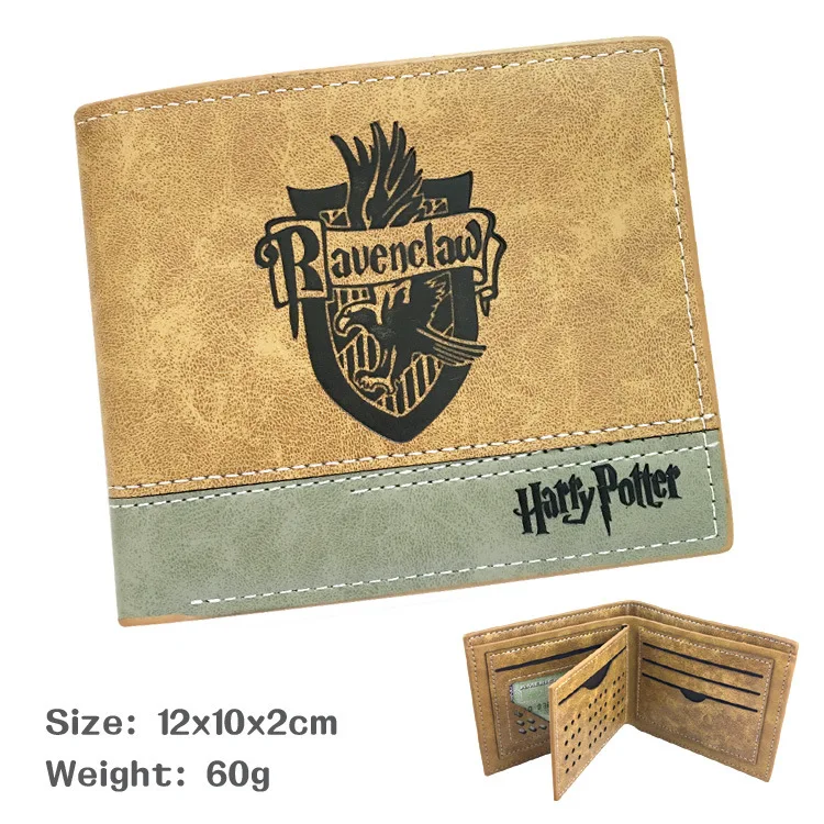 Harrys Potter 3D Full Color Print Wallet Gryffindor Slytherin Badge Coin Purse Wallet Card Holder for Men and Women Gift