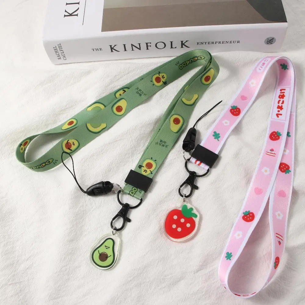 Cute Fruit Lanyard For Keys Cute Lemon Phone Straps ID Card Pass Gym USB Badge Holder Keychain Lanyards Neck Straps