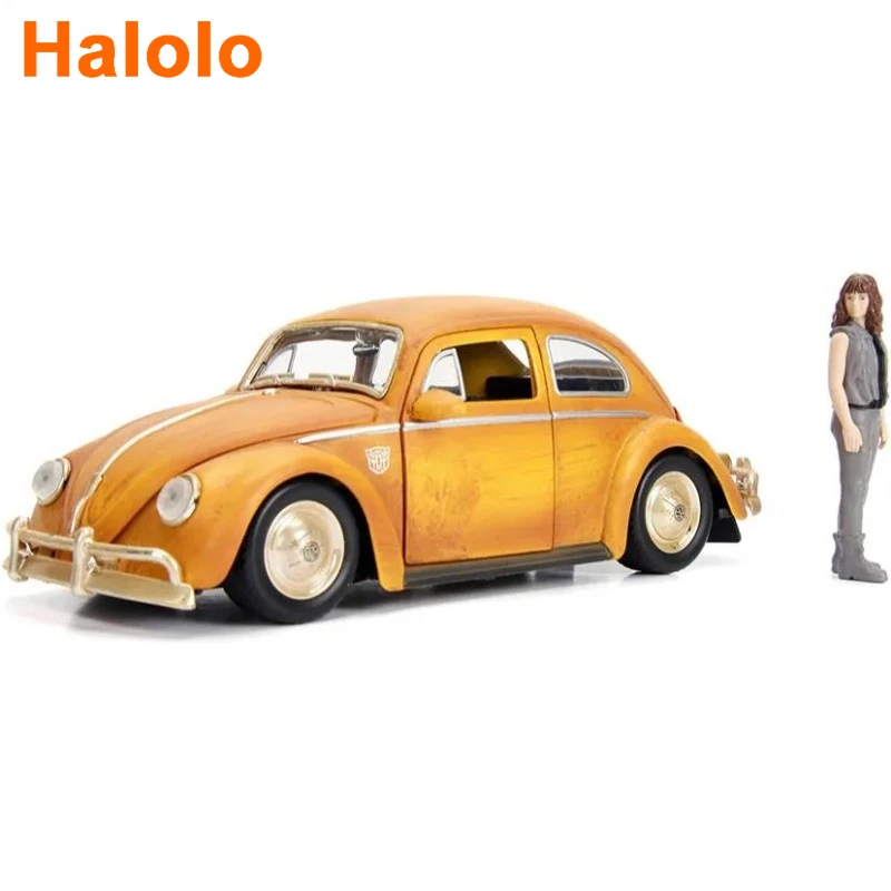 

1:24 Volkswagen Beetle с куклой из сплава, литой автомобиль, модель автомобиля из металлического сплава, игрушки для детей, коллекция игрушек в подарок