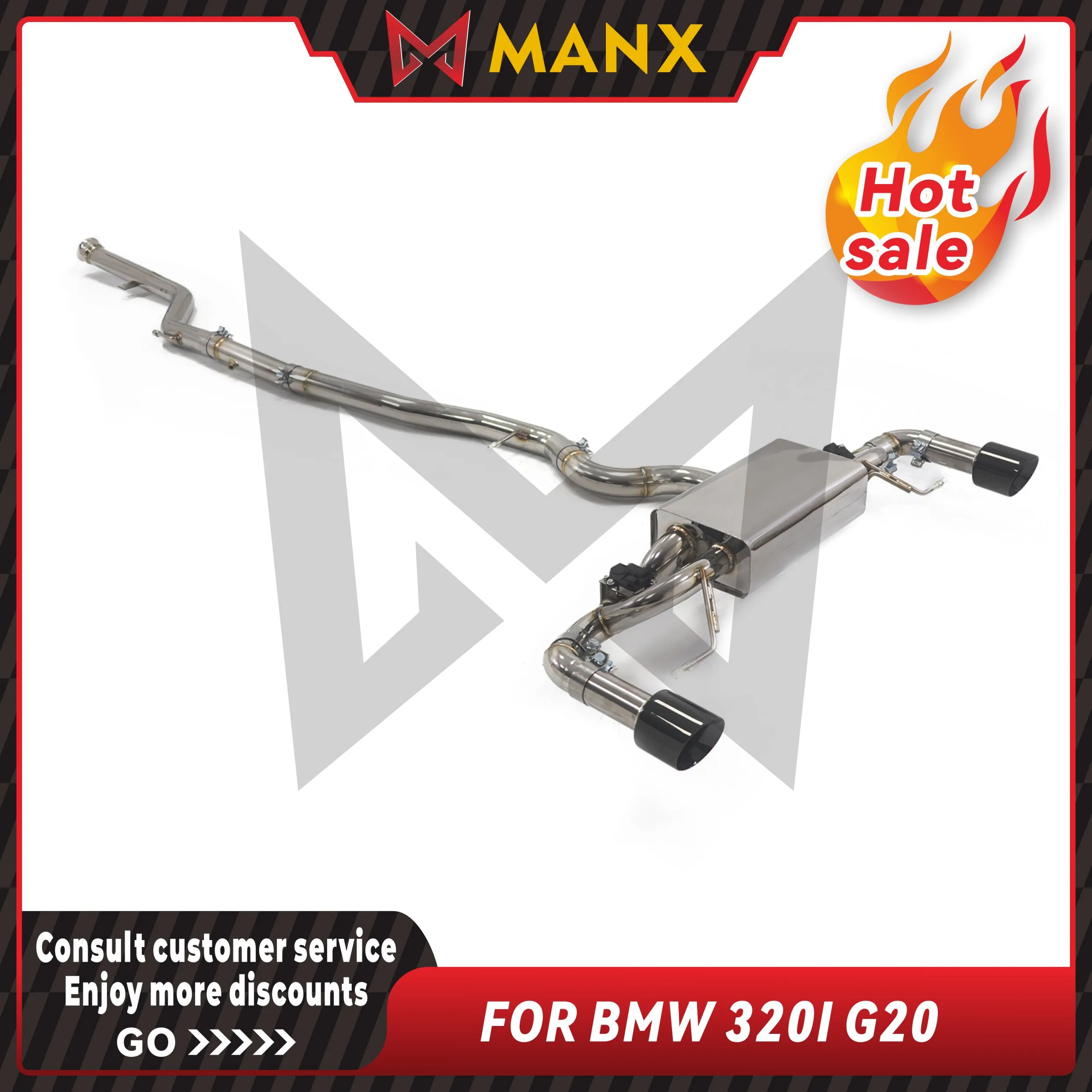 

Valved Cat-Back Exhaust for BMW 320I G20 Stainless Steel Sport Exhaust System With Electronic valve Simple installation