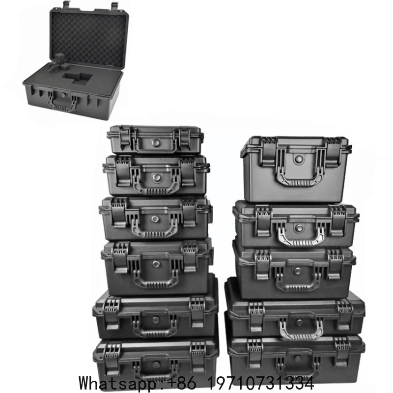 ABS Plastic Safety Equipment Tool Box Waterproof Sealed ToolBox Impact Resistant Tool Case Suitcase with Pre-cut Sponge
