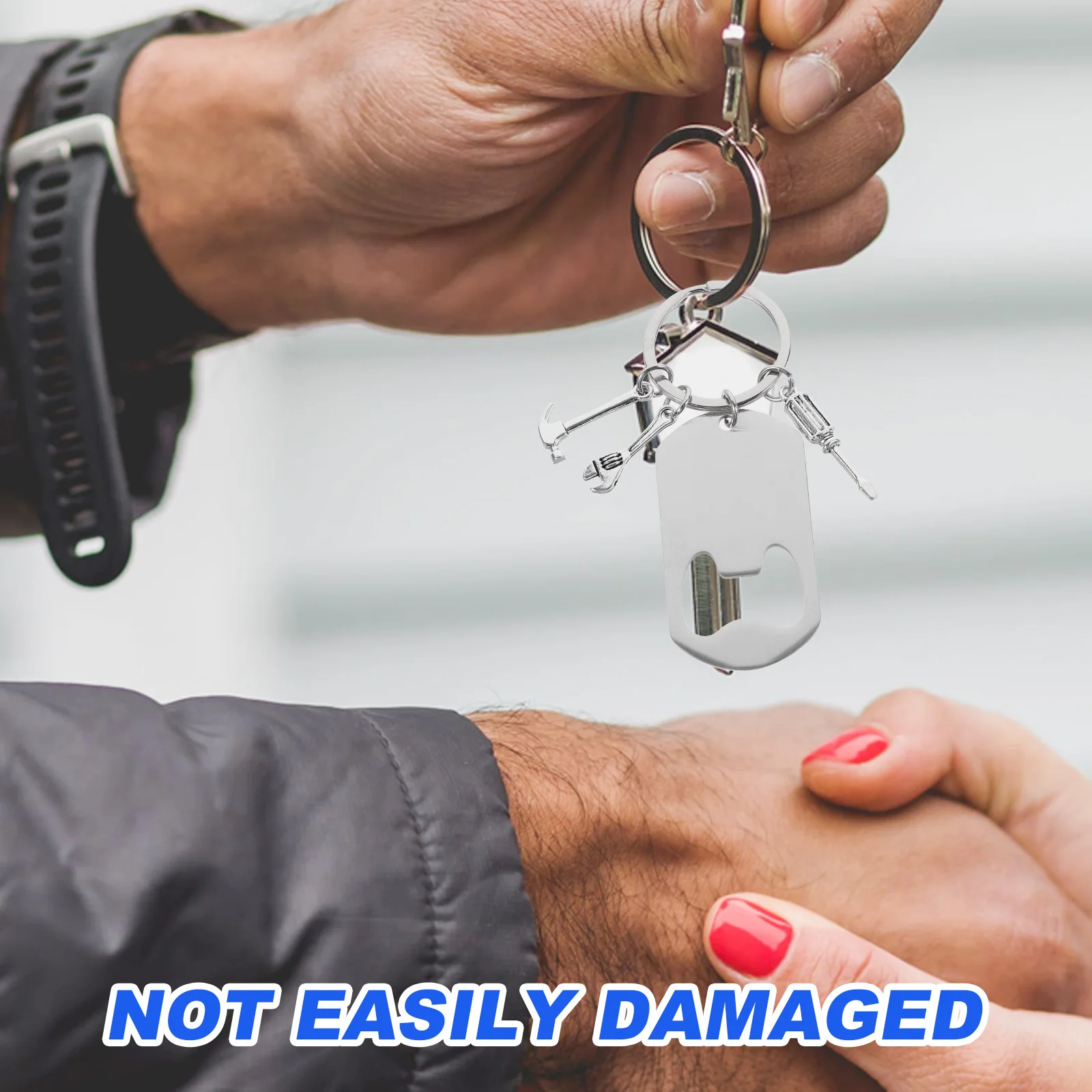 

Unique Metal Keychain Bottle Opener Small Size Lightweight Convenient for Daily Use in Home Bar Kitchen and Outdoor Activities