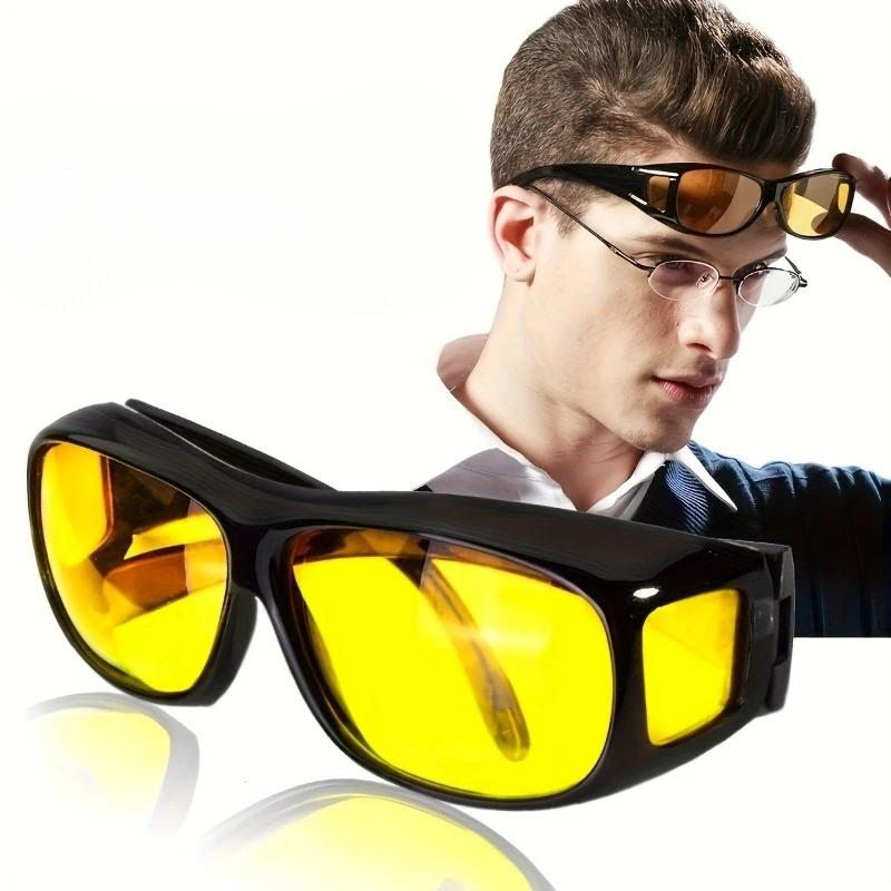 4pcs Neutral Anti Glare Day and Night Driving Glasses, Fashionable and Multifunctional Practical Sunglasses