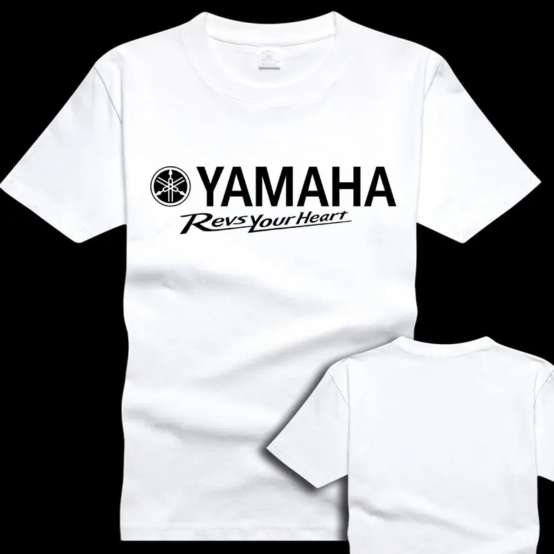 ياماها قاطرة قصيرة الأكمام تي شيرت الرجال والنساء طاقم الرقبة تي شيرت قاع قميص الدراجات الملابس مخصص نصف الأكمام #1