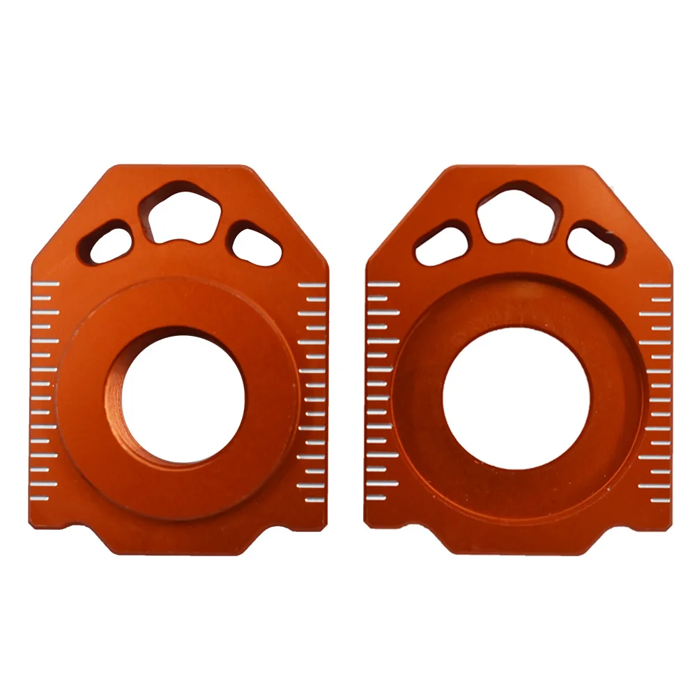 2x 20mm CNC Rear Axle Spindle Chain Adjuster Blocks For SX EXC XCW 125-530CC