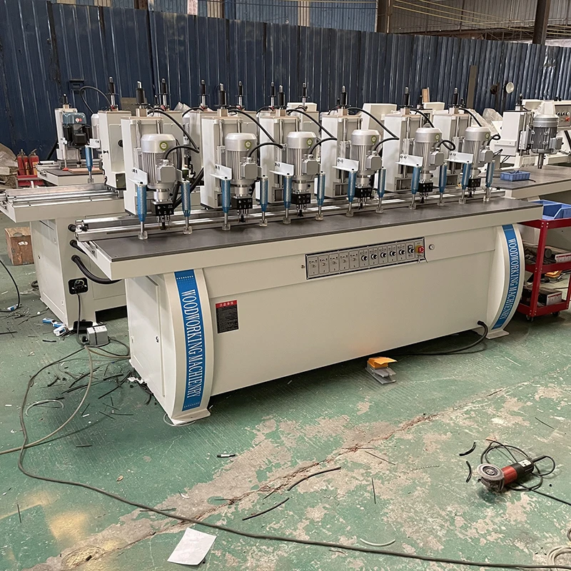 Perforadora de agujeros laterales para gabinete, máquina perforadora de agujero lateral horizontal, con cerradura de puerta automática, con panel manual cnc