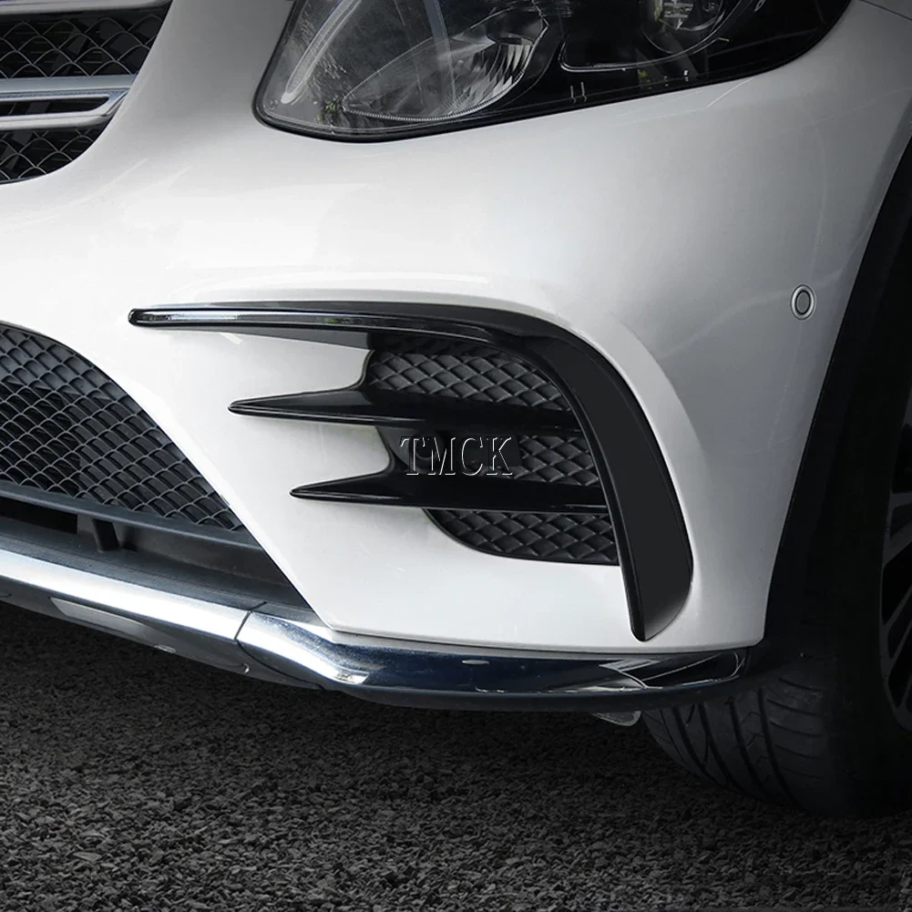 For Mercedes Benz GLC Class X253 GLC200 GLC260 GLC300 AMG GLC43 2015-2019 Car Front Bumper Splitter Spoiler Fog Lamp Trim Cover
