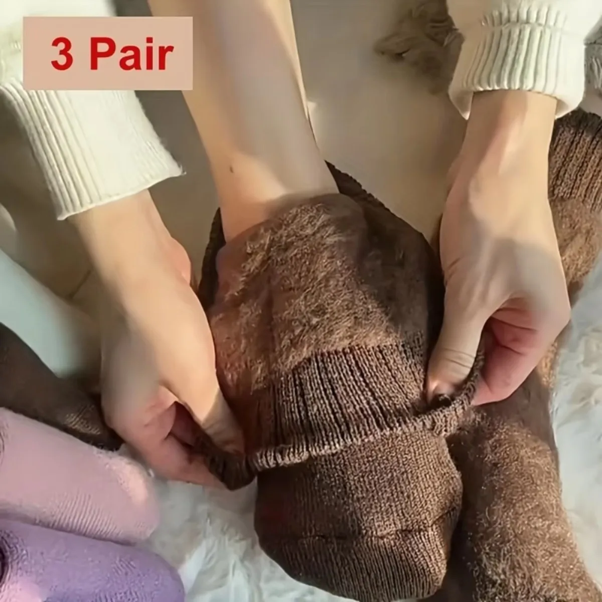 Plush Thick Winter Socks for Women, Warm Hiking Socks, Soft Durable for Cold Weather and Outdoor Activities