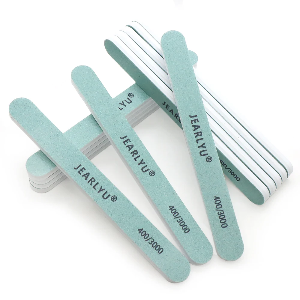 6/12 قطعة ملف الأظافر عازلة قطاع الأخضر والأبيض مسمار تلميع كتلة تألق الأظافر ل الاكريليك وتمديد هلام إزالة صالون الاستخدام المنزلي #5