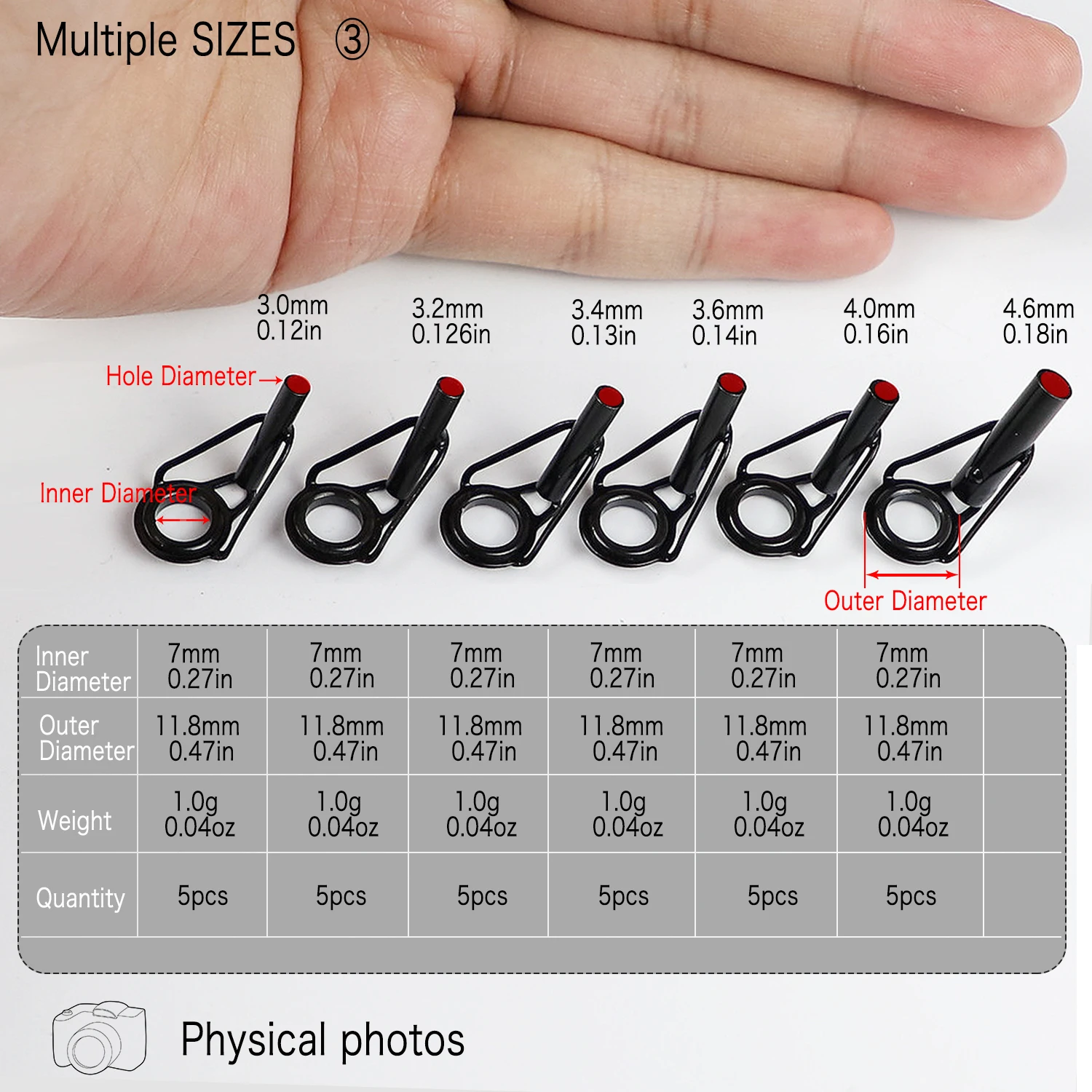 無料フィッシャー釣り竿ガイド、30個/箱ステンレススチールリ - Fishing Rod Tip Replacement のレビューと価格