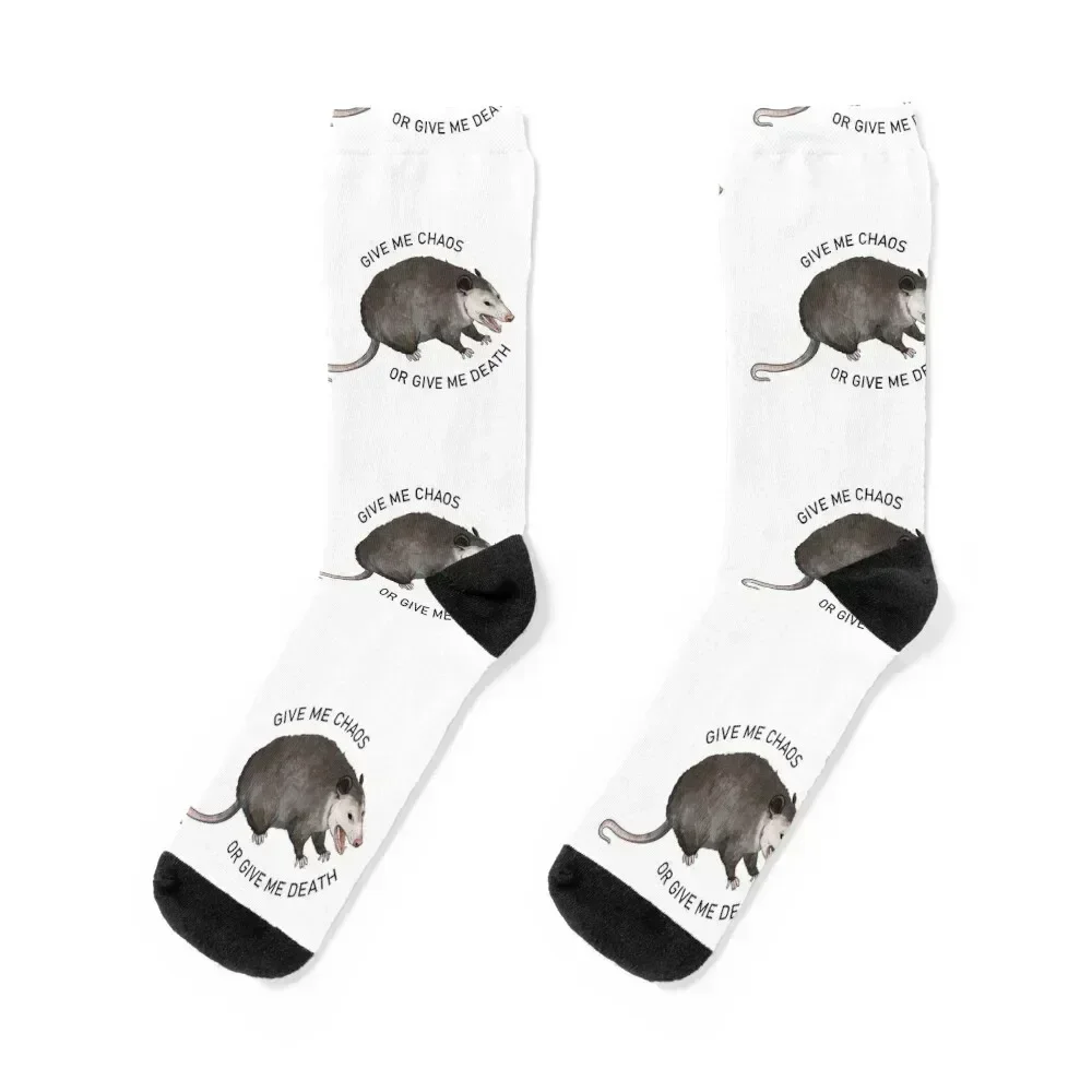 

Give Me Chaos or Give Me Death Possum Socks halloween summer Children's aesthetic Socks Men Women's