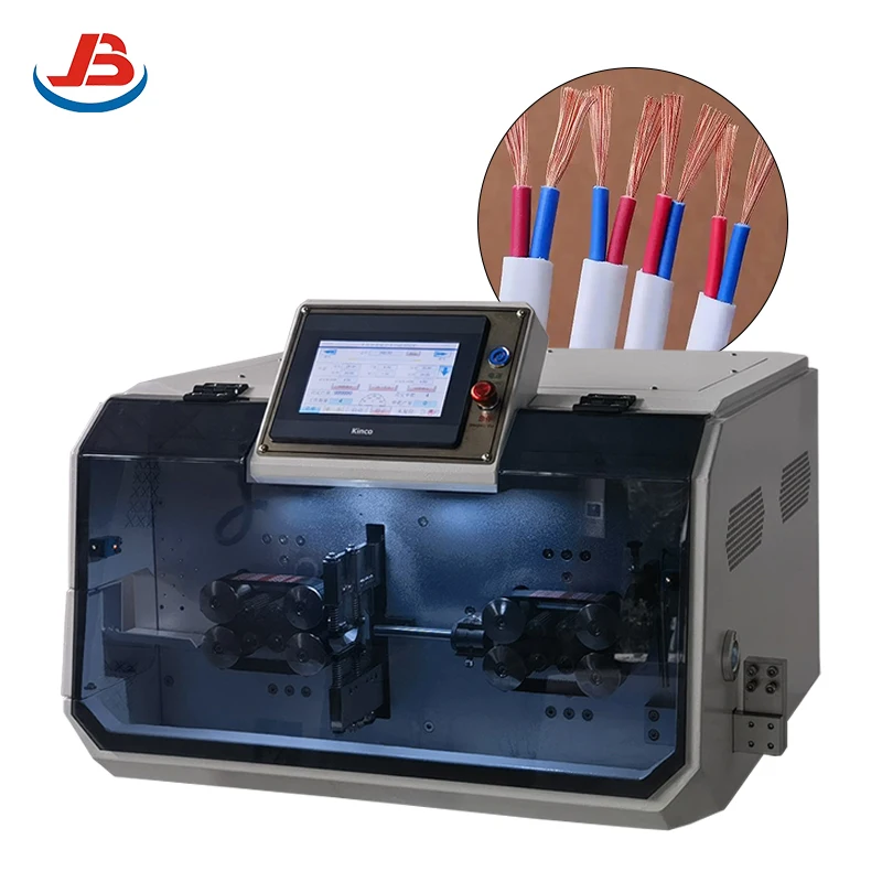JB-603H Automatic Jacket Flat Wire Peeling Machine Full Strip Cable Manufacturing Round Sheath Cable Cut and Strip Equipment