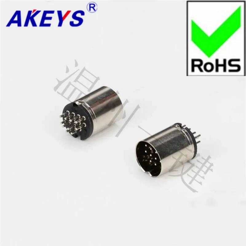 1 шт. DSCT-10-07f-s большой штекер для клавиатуры, разъем DIN, S-терминал, 10-контактный MIDI-разъем, общественная головка