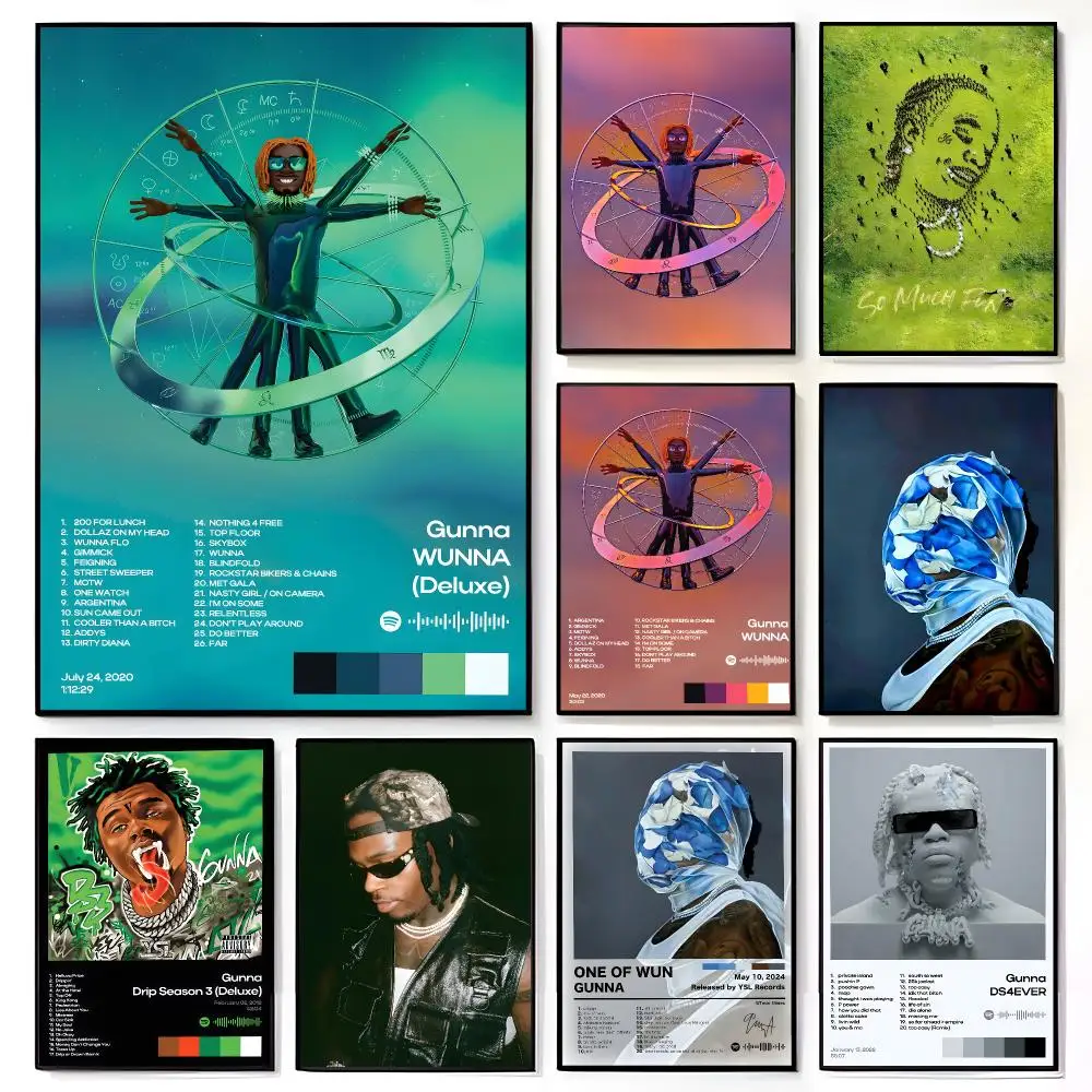Hip-Hop Artist Merchandise G-Gunna Poster American Film Mural Home Childrens Room Wall Decor Print