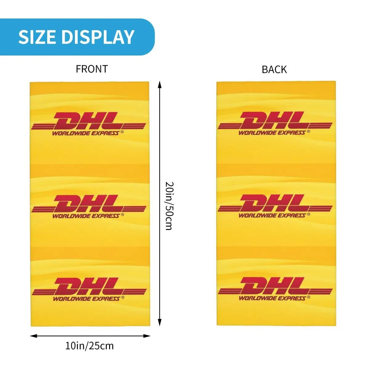 Global Express DHL Bandana Neck Cover Printed Wrap Mask Scarf Multi-use Headband Riding For Men Women Adult All Season
