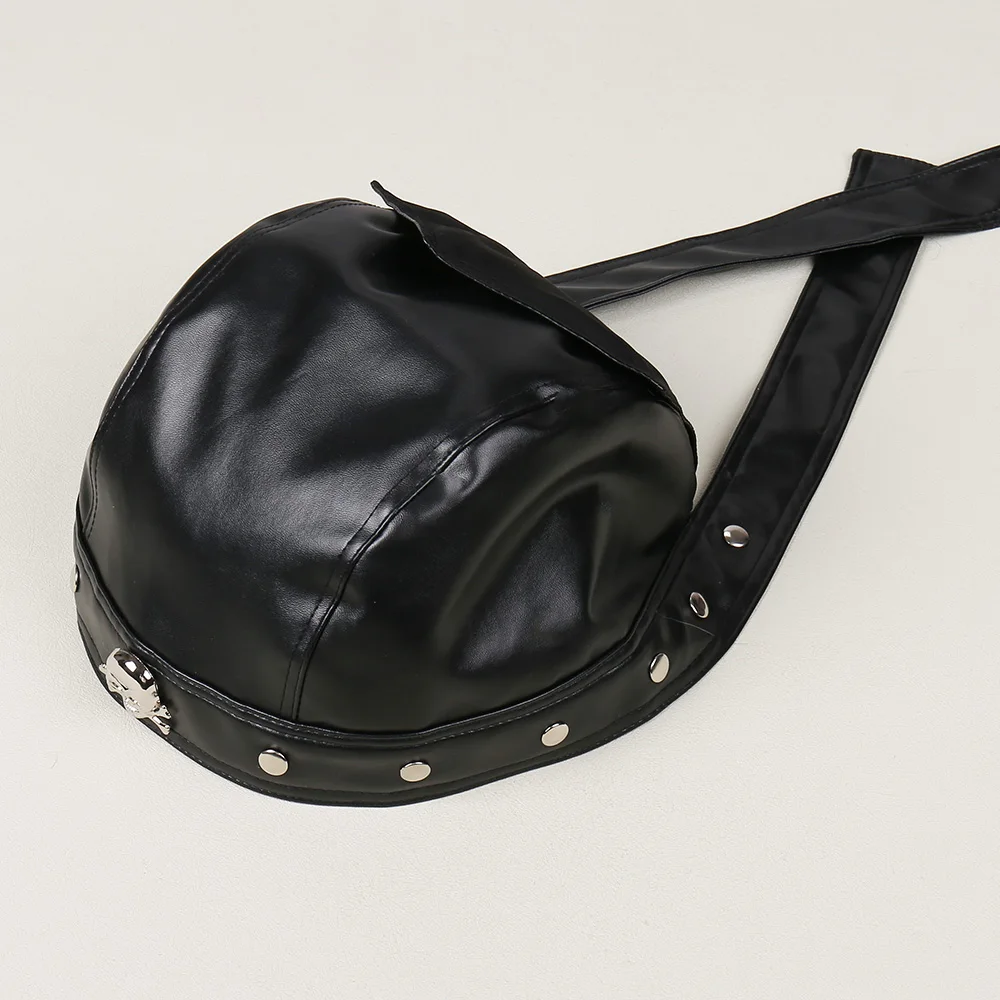 Modny kapelusz piracki na festiwal, cosplay, marynarz, prosty, jednolity kolor, uniwersalny, sceniczny, dla mężczyzn, kobiet, dorosłych, unisex