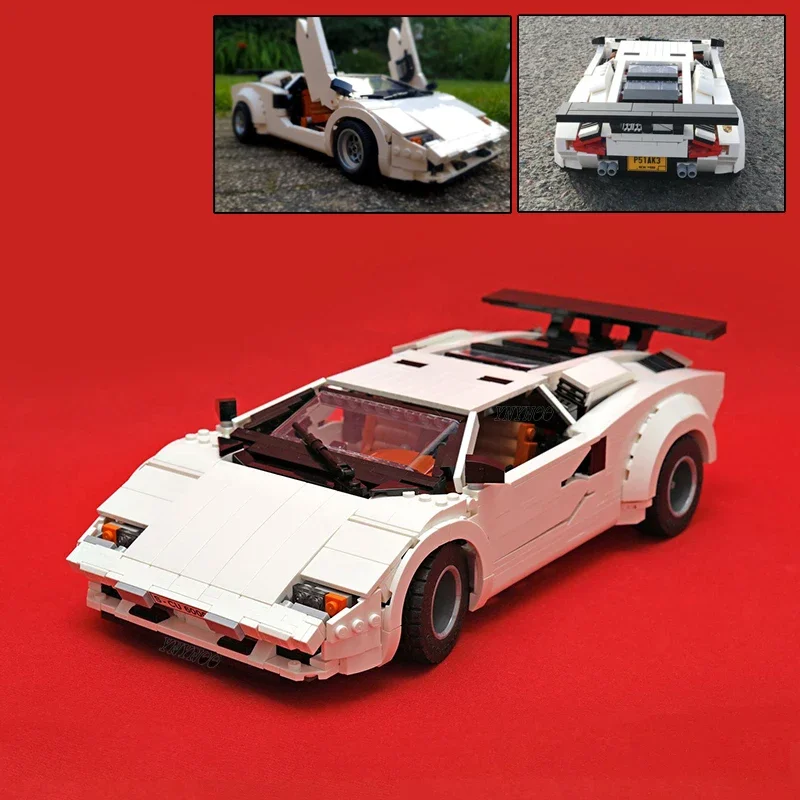 Technical Cars Countach Quattrovalvole Building Blocks Vehicle MOC 82416 Model LC5000 Classic Collection Bricks Toys for adults