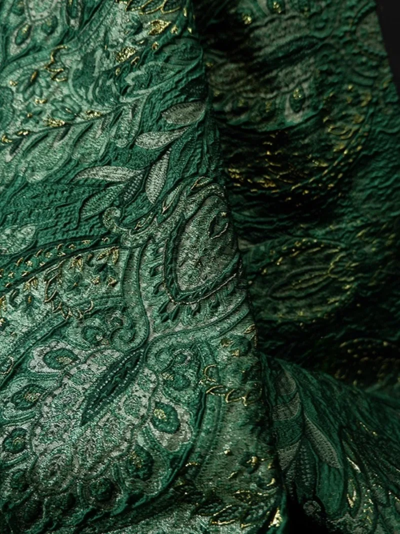 궁궐 스타일의 밝은 실크 혼방 3D 질감 릴리프 자카드 원단, 의류/DIY 베개 커버/홈 텍스타일용