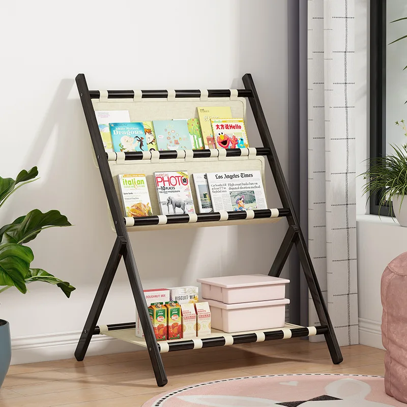 Folding Shelf Magazine Racks Shelves Creativity Storage Vanity Magazine Racks Organizer Bamboo Furniture Scaffali MHSNJ