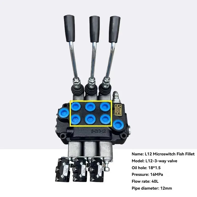 New 3-way Valve Hydraulic Distribution Valve Micro Switch Travel Limit Switch Distributor