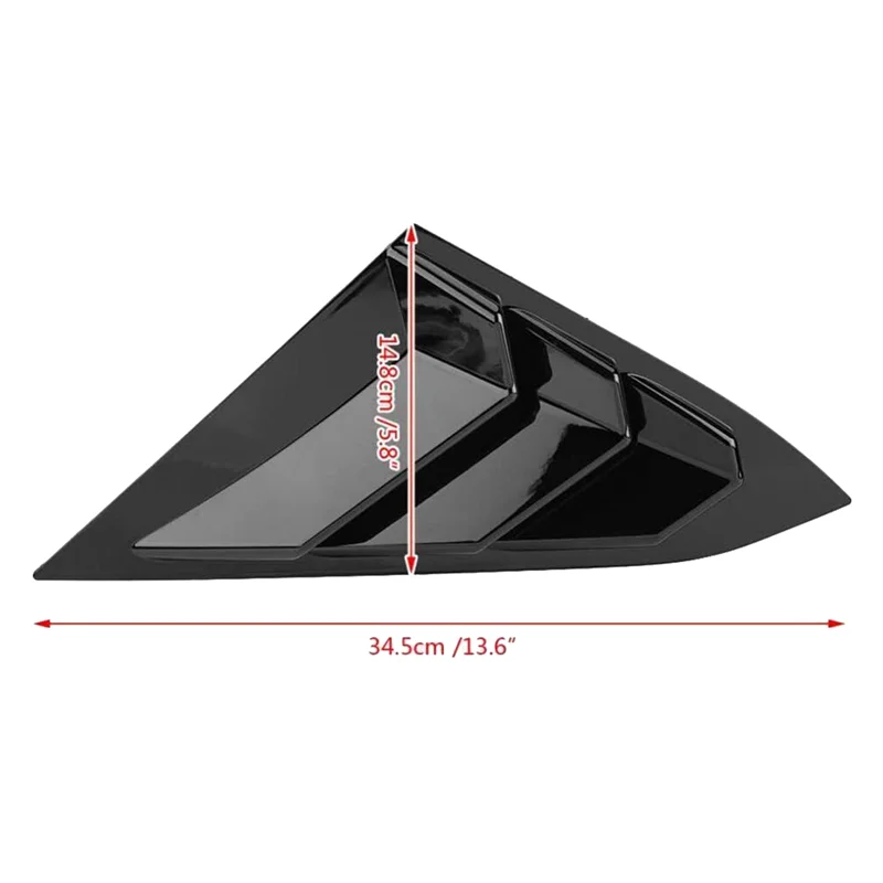 

For Honda Civic 2016-2021 Sedan Rear Side Vent Quarter Window Louver Cover Triangular Window Trim Accessories