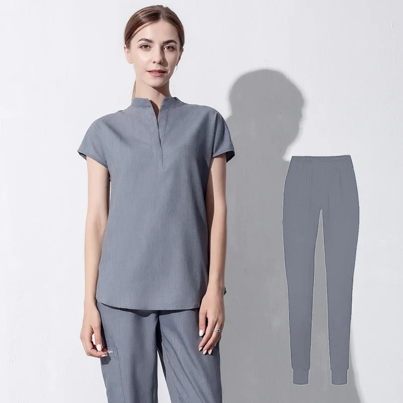 Women Medical Clothes Hospital Scrubs Sets Dental Clinic Pet Shop Beauty Salon Workwear Tops And Pant Clothing Nurse Accessories