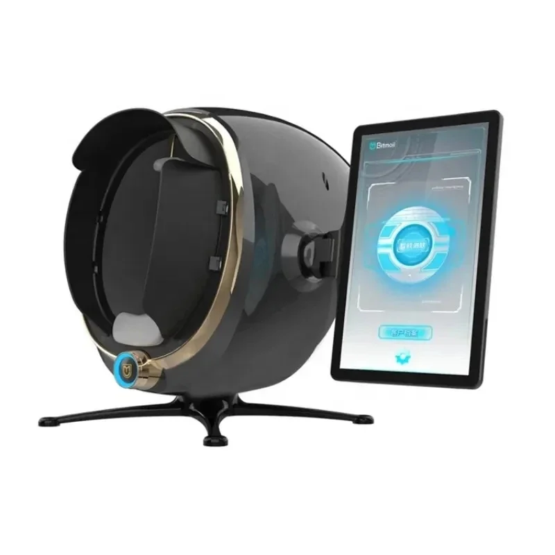 Scanner de peau 3D portable, analyseur de soins du visage, machine de moniteur, miroir magique, test, détecteur anglais, analyse de test de caméra qualifiée ale