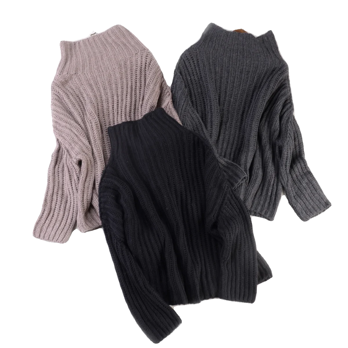 Suéter de Punto ueso Simple y Moderno, Color Puro, Estilo Hoado, Suéter Multicolor, Estilo Urbano, Manga Larga