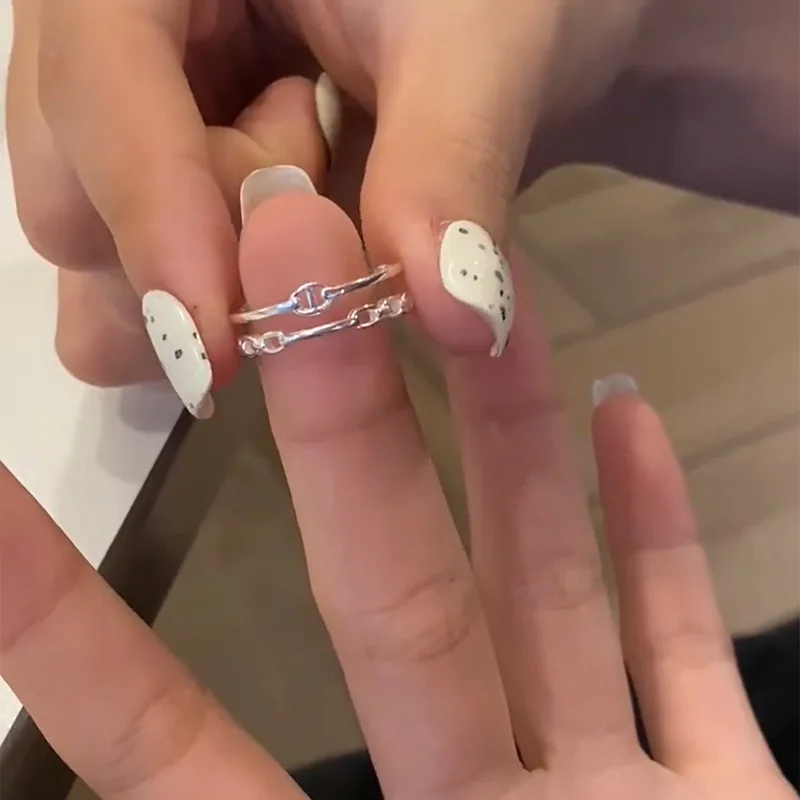 Neuer Ring aus 925er-Sterlingsilber im schlichten Stil, Persönlichkeitsring, Damenring, Geburtstagsgeschenk für Freunde, exquisiter Schmuck – Detail 7