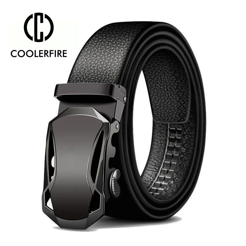 Men Belt Metal Luxury Brand Automatic Buckle Leather High Quality Belt for Men Business Work Casual Designer Fashion StrapZDP001