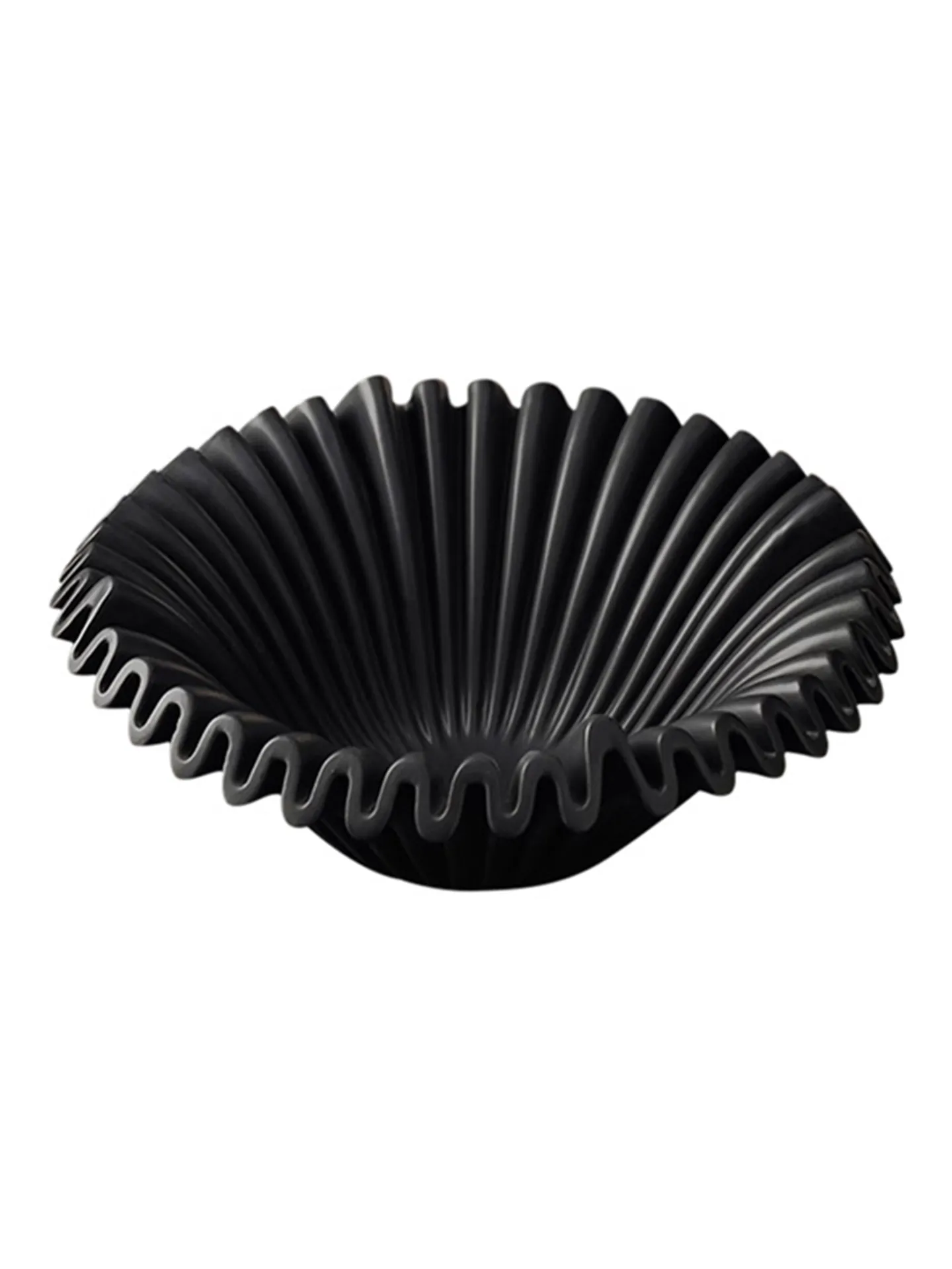 

Art Fruit Plate Living Room Tea Table Home Dining Table Ceramic Storage Plate Irregular Pleated Retro Decoration Tray