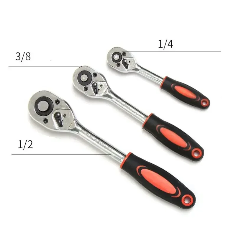 12 Stuks Socket Ratelsleutel Set 1/4 "Fiets Motorfiets Auto Repareren Multifunctionele Moersleuteldop Tool