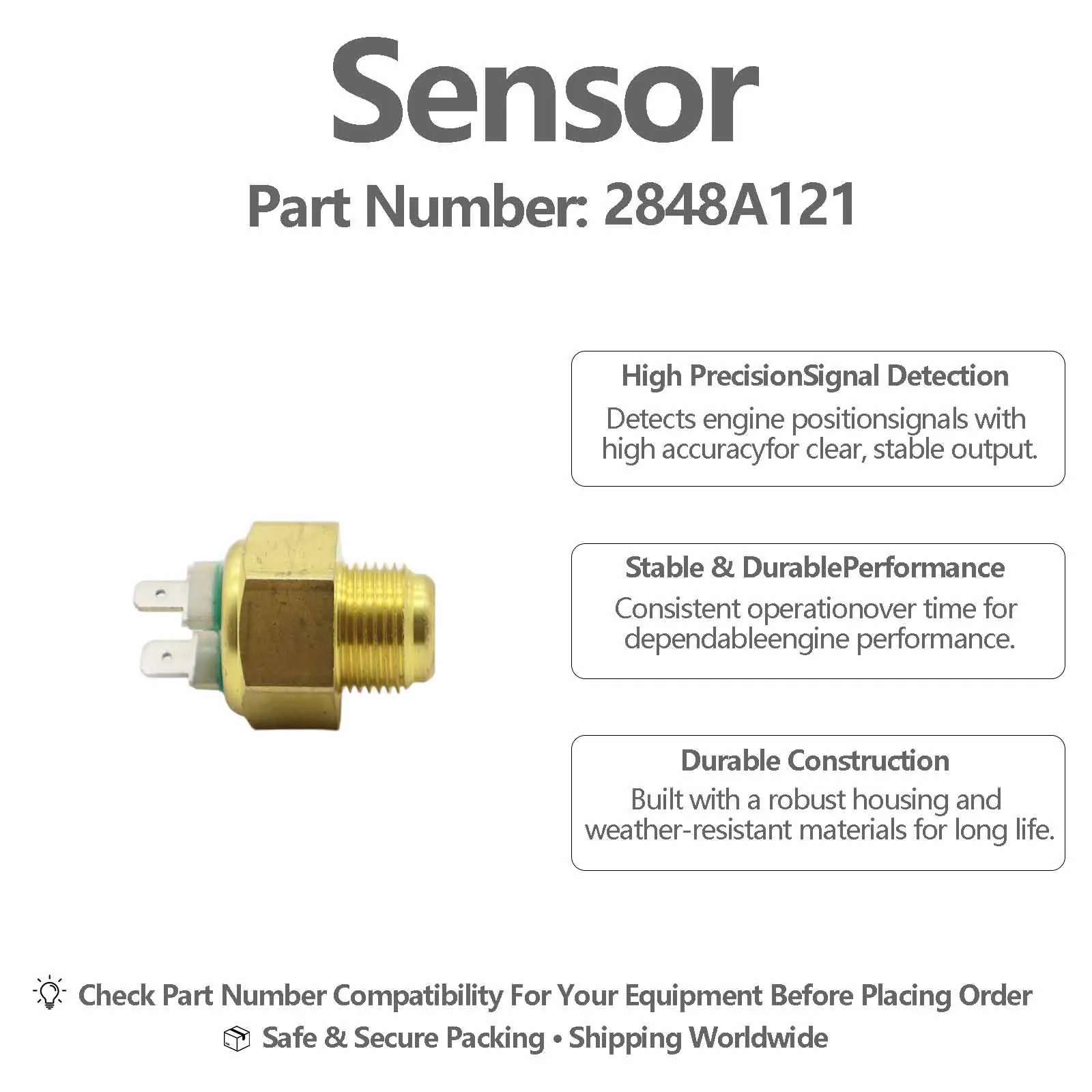 Water Temperature Sensor 385720500 2848A121 For Perkins Engines 403C-11 403C-15 404C-22 404C-22T 402D-05 403D-07 403D-11