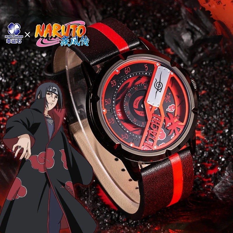

Naruto Shippuden Uchiha Itachi Naruto Uzumaki Waterproof Quartz Watch For Men Women & Students Anime Peripheral Birthday Gift