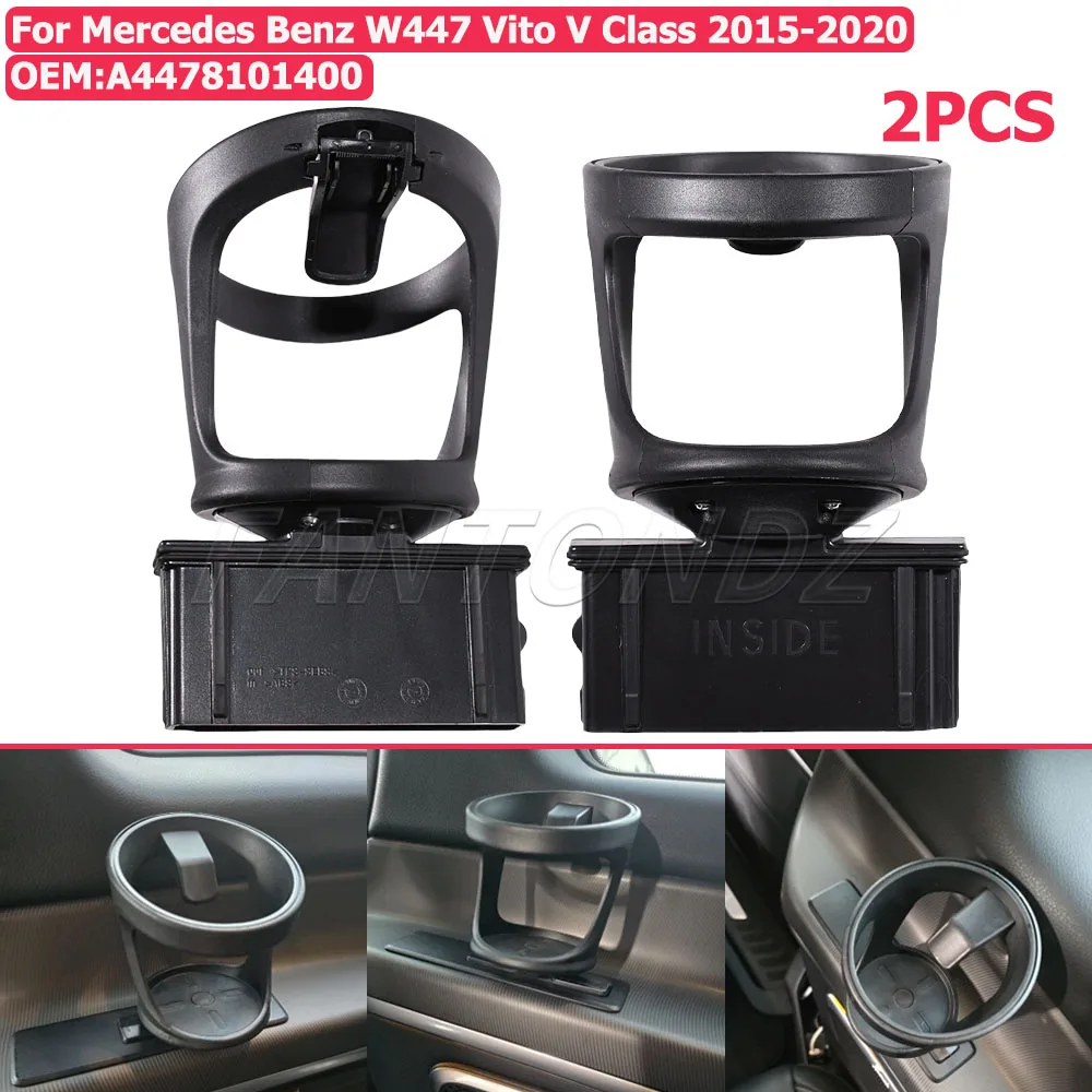 

2Pcs Rear 3rd Row Cup Holder For Mercedes Benz W447 Vito V Class 2015-2020 A4478101400 A4476927700 Cupholder Beverage Holder