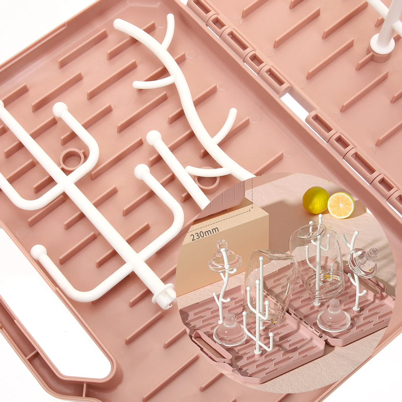 

1Set Multi-Functional Baby Bottle Drying Box PP Material Portable Compact Lightweight Disassemblable Travel Friendly Kitchen