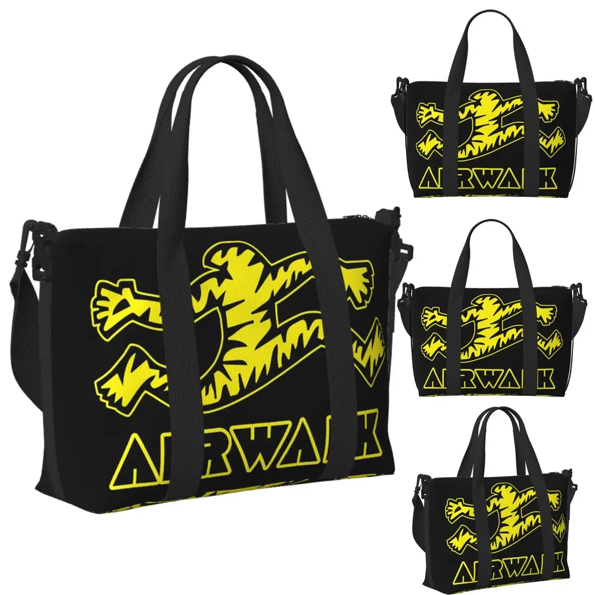 

Custom Tattoo Old School Airwalk Beach Travel Bag Large Capacity Tote Bags for Gym Sport Women Shopping Duffle Shoulder Bag
