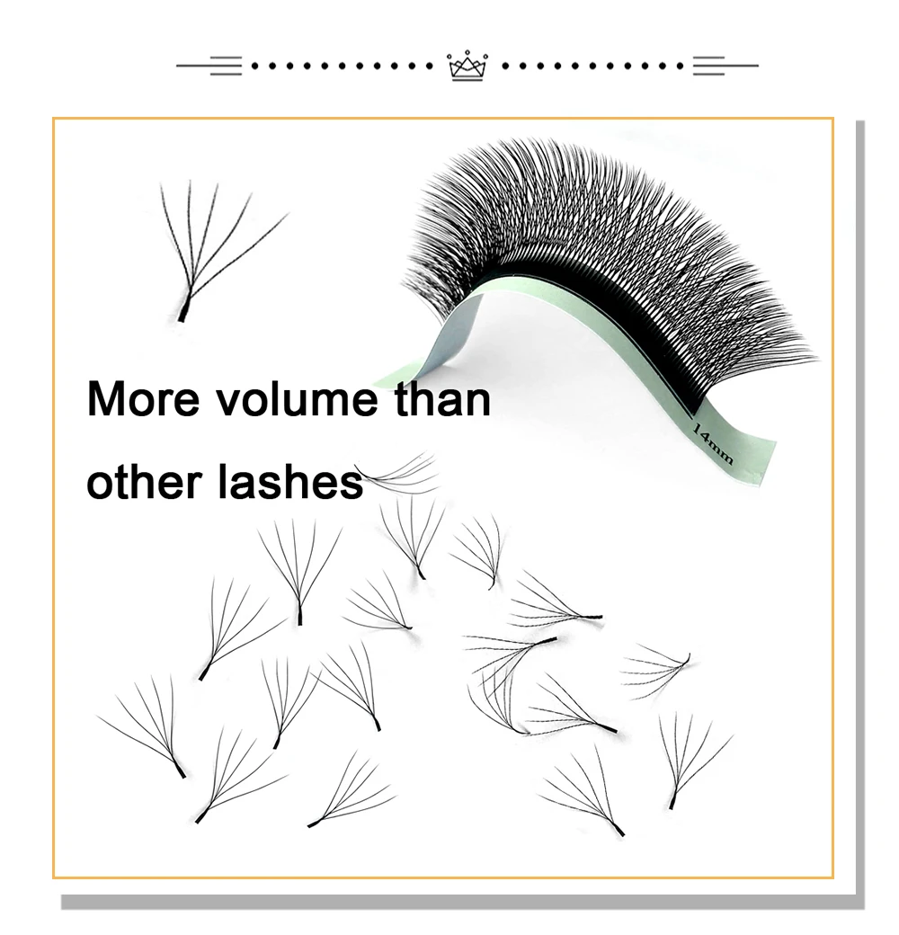 4D W Wimpernverlängerung 5D 3D Russland Volumen Wimpern Flauschige vorgefertigte Fächer Kleeblatt Nerz Faux Cil Lashes Dolly Hybrid Wimpern 3D Cilios – Detail 7