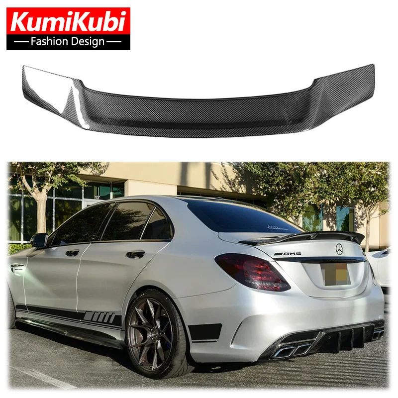 R Style Rear Trunk Spoiler Wing Ducktail Lip For 2015-2021 Mercedes Benz C Class W205 C180 C200 C250 C300 C450 C43 C63 4 Door