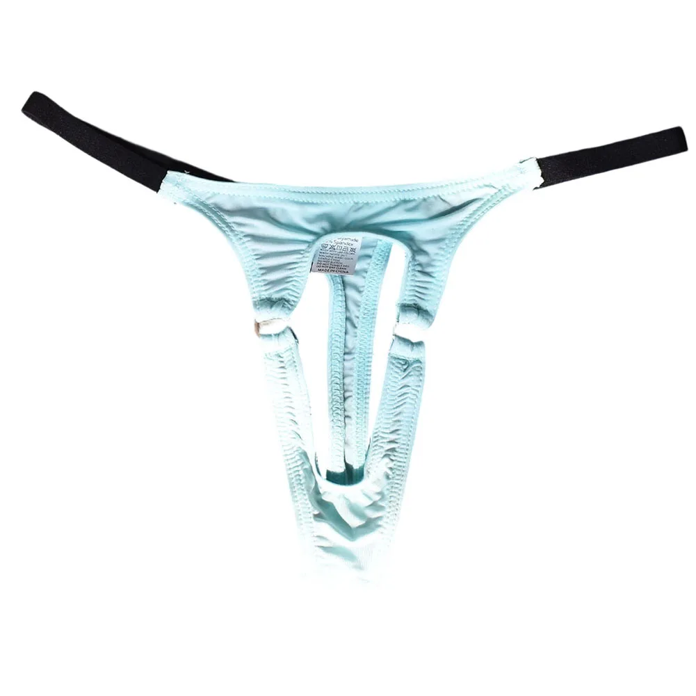 Mens Underwar Hollow Out Thongs G Strings Ice Silk Very Hot Lingerie Low Waist Elastic Underpants Extreme Men's Panties Fashion