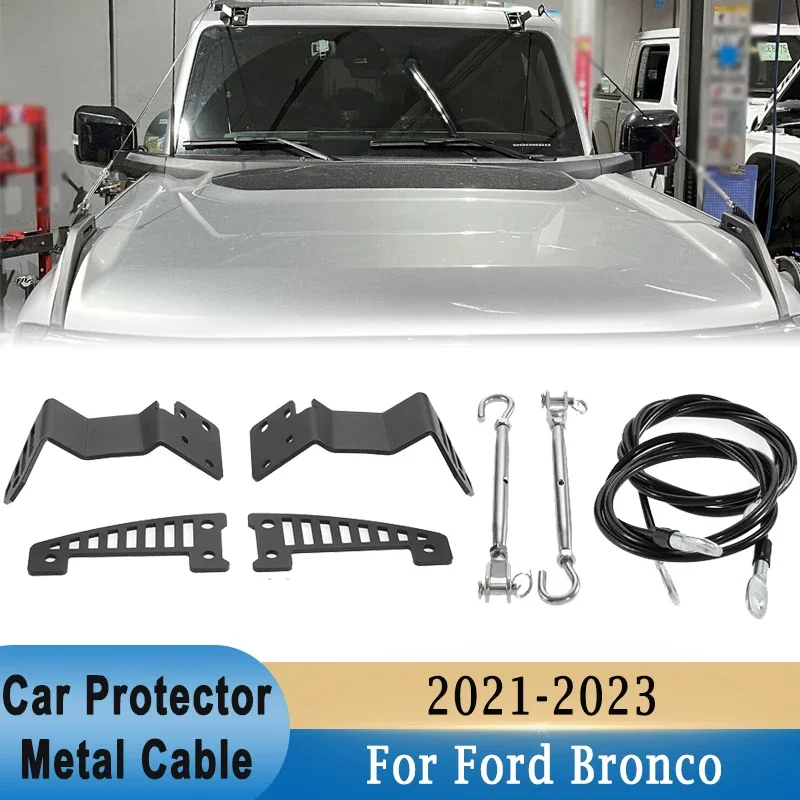 Metal Jungle Car Protector Obstacle Eliminate Steel Rope Limb Riser Branches Separator Cable for Ford Bronco 2021-2023