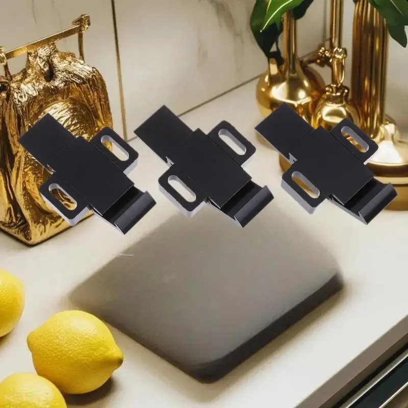 Black Aluminum Alloy Door Hasp Lock Frame Fixing Parts Suitable For 3030 4040 4545 European Standard Aluminum Profile