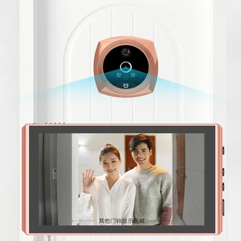 Digital Door Peephole Viewer, Campainha Inteligente, Detecção De Movimento Pir, Olho Mágico, Proteção De Segurança, 4,3