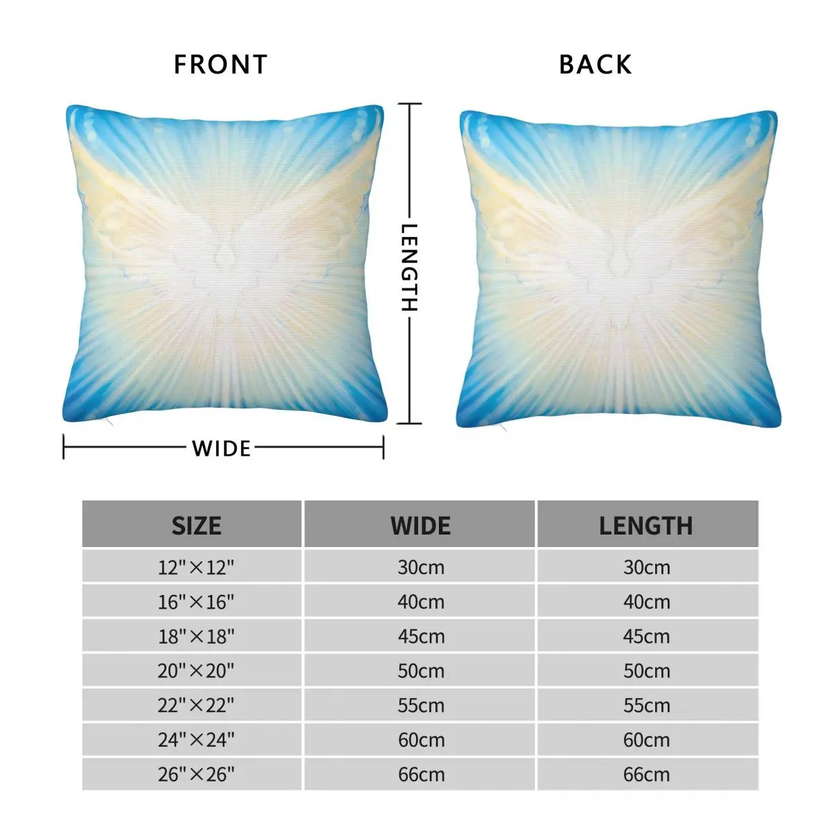 22 Archangels White Angel Wings Square Pillowcase Polyester Linen Velvet Creative Zip Decor Pillow Case Bed Cushion Cover