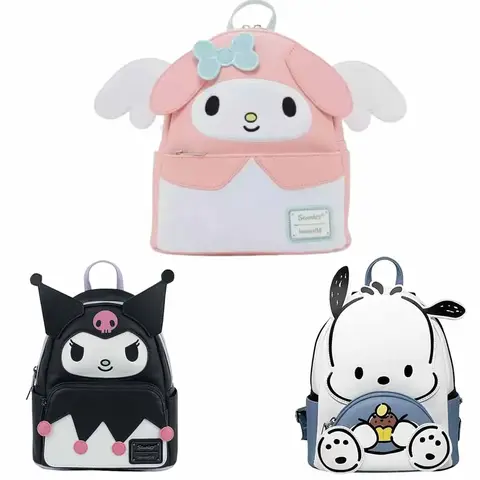 Sanrio My Melody Angel Mini Backpack Set Creative Backpack Storage Stationery Leather Mini Student Backpack Christmas Gif