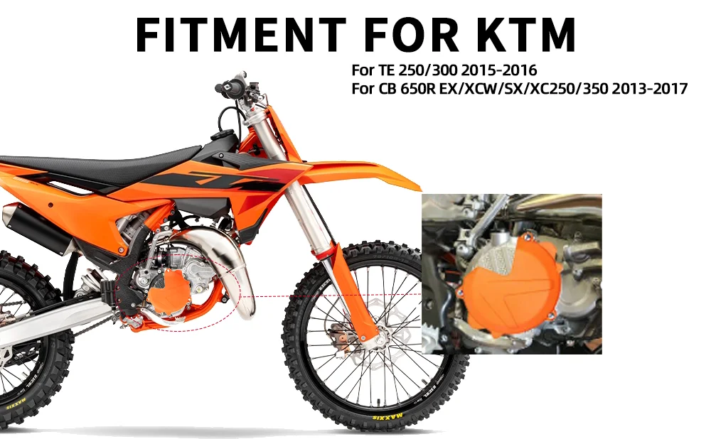 ل KTM SX XC EXC XCW 250 350 2013 2014 2015-2017 TE250 TE300 2015 2016 دراجة نارية حقيبة القابض غطاء حماية المحرك
