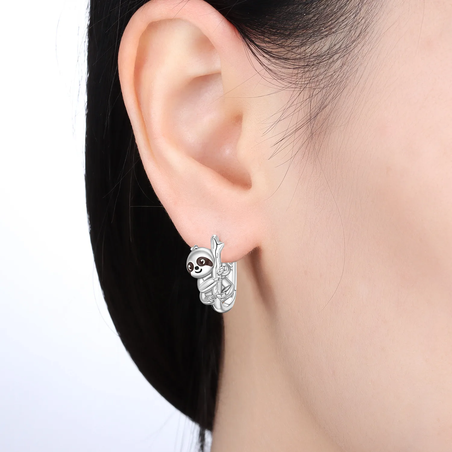 MISEFF S925 Sterling Silver Earring Cute Animal Koala and Sloth Earrings Original Versatile Fashion Jewelry Birthday Gift view 6