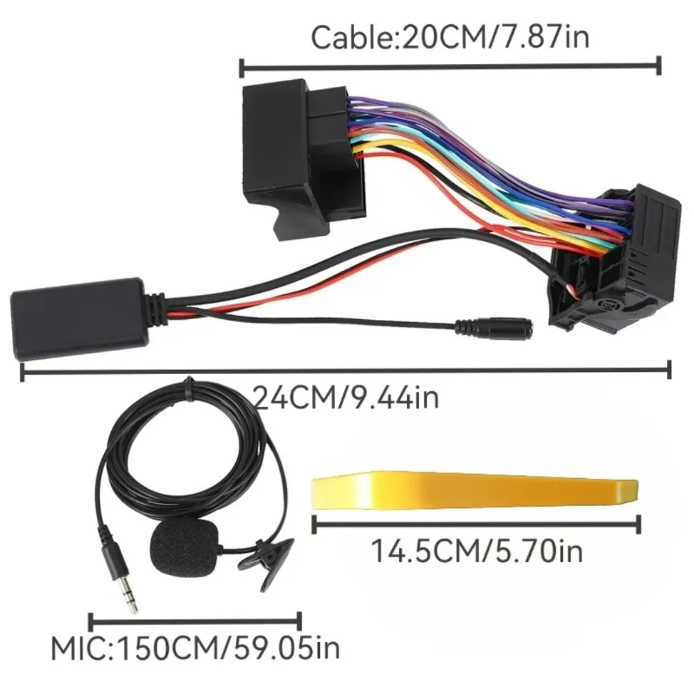 Bluetooth Music Adapter with Microphone Installation Tools AUX IN Plug and Play Cable For Opel CD30 CDC40 CD70 DVD90 CD Radio